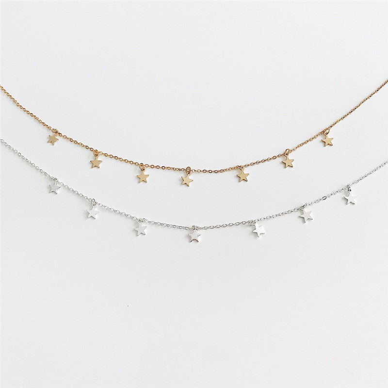 Star Moon Necklace Women