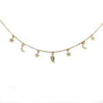 Women  gold Silver Chain star Necklace collana Kolye