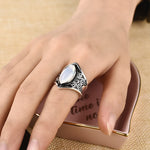 Vintage Silver Big Stone Ring