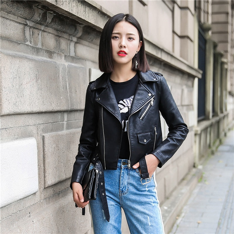 Jacket Women Black Motorcycle