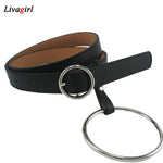 Women Waist Belt Lovely Women's Big Ring Decorated Belts