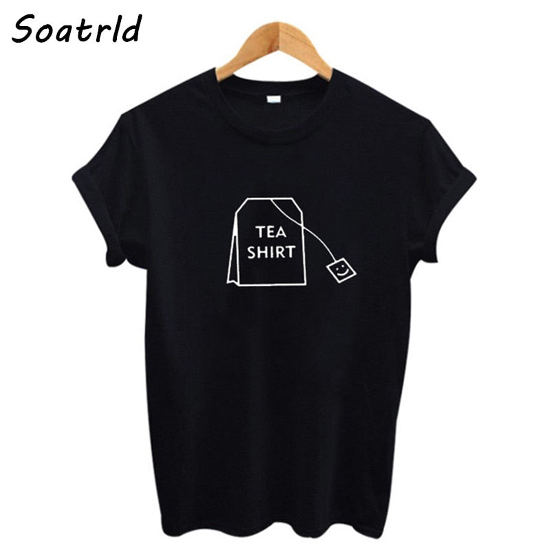Humor Tea Print T Shirt