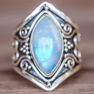 Vintage Silver Big Stone Ring