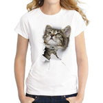 3D cat  T-shirt Summer