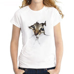 3D cat  T-shirt Summer