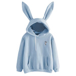 kawaii Sweatshirt Women Winter Warm  Pink