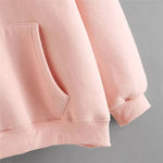kawaii Sweatshirt Women Winter Warm  Pink