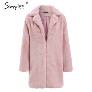 women faux fur coat streetwear warm plush teddy coat