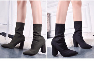 Elastic High Heels Shoes