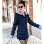 warm coat plus cotton padded jacket female long parka womens