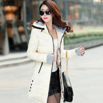 warm coat plus cotton padded jacket female long parka womens