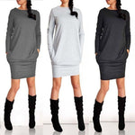 Long-sleeved Dress  Hot Sale Solid