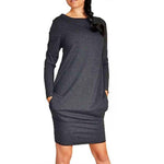 Long-sleeved Dress  Hot Sale Solid