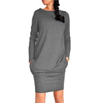 Long-sleeved Dress  Hot Sale Solid