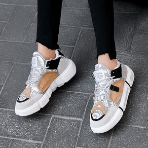 Flat Sneakers Leather Chunky