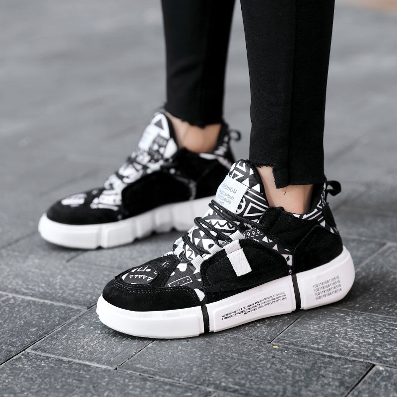 Flat Sneakers Leather Chunky