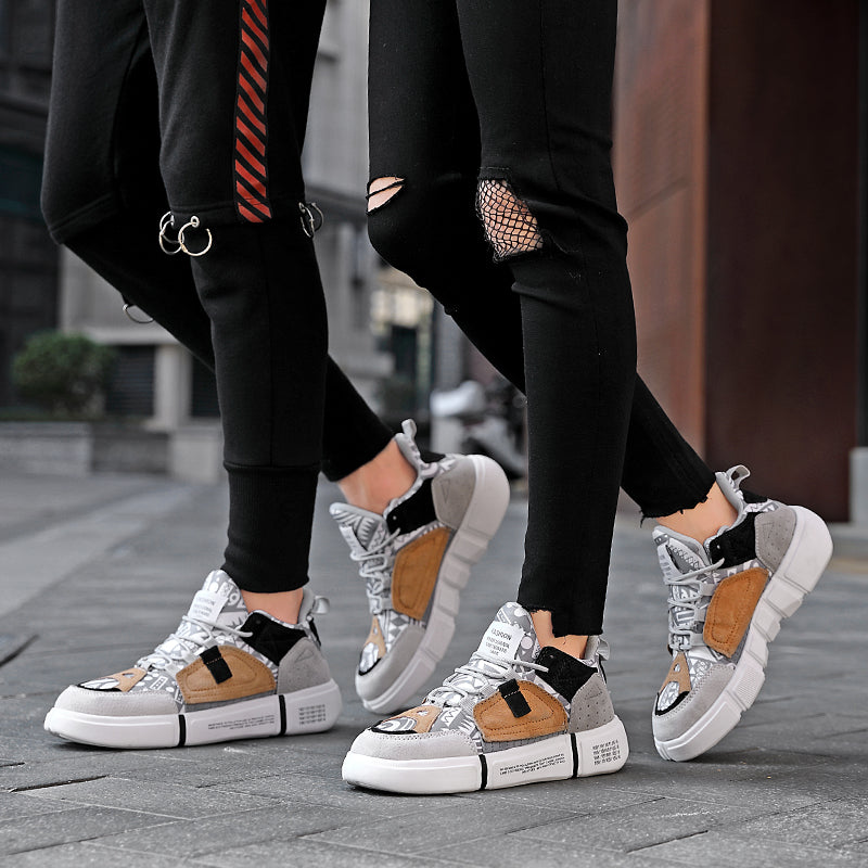 Flat Sneakers Leather Chunky