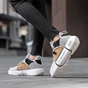 Flat Sneakers Leather Chunky