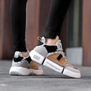 Flat Sneakers Leather Chunky