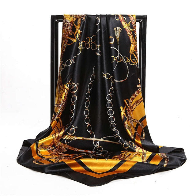 Summer Women Scarf Silk Print Foulard