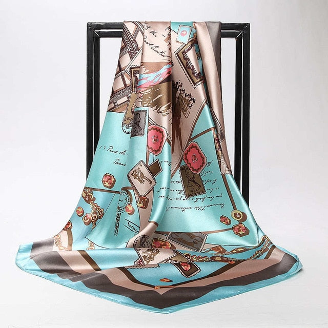 Summer Women Scarf Silk Print Foulard