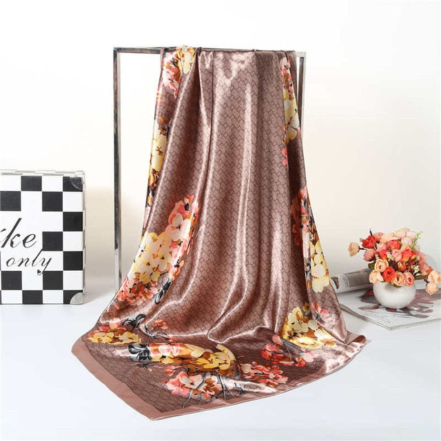 Summer Women Scarf Silk Print Foulard