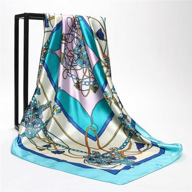 Summer Women Scarf Silk Print Foulard