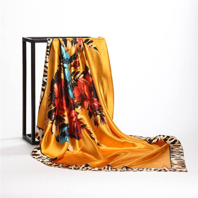 Summer Women Scarf Silk Print Foulard