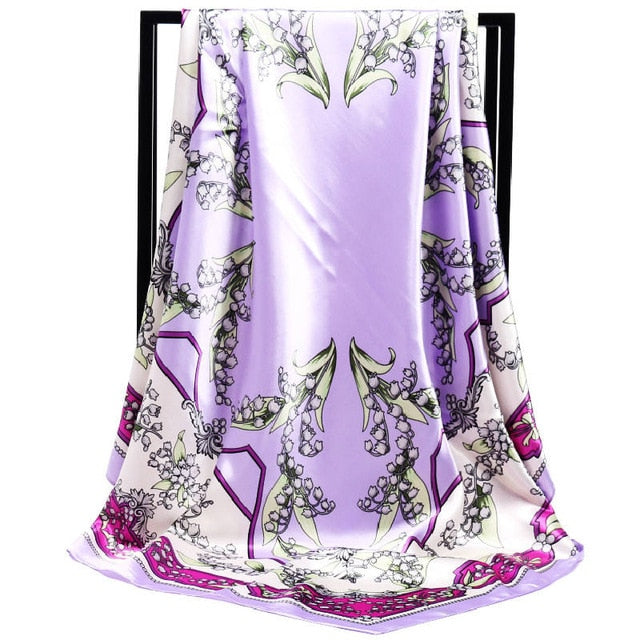 Summer Women Scarf Silk Print Foulard