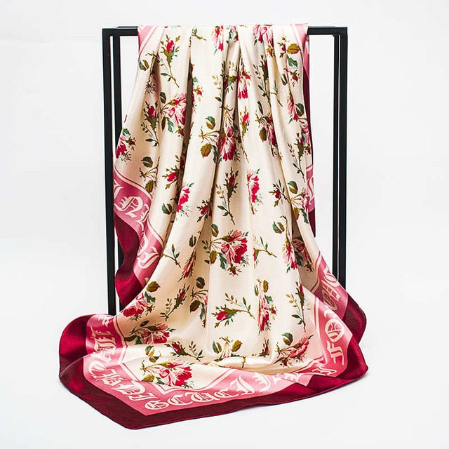 Summer Women Scarf Silk Print Foulard