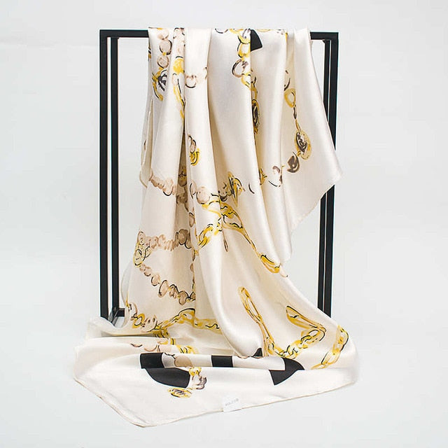 Summer Women Scarf Silk Print Foulard