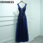 Sexy V-neck Evening Dress  Soiree  Grey Tulle