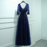 Sexy V-neck Evening Dress  Soiree  Grey Tulle