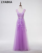 Sexy V-neck Evening Dress  Soiree  Grey Tulle