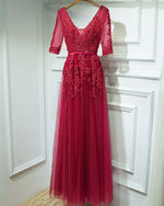 Sexy V-neck Evening Dress  Soiree  Grey Tulle