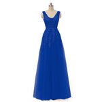 Sexy V-neck Evening Dress  Soiree  Grey Tulle